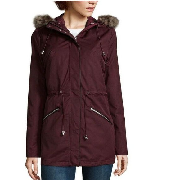 a.n.a Water Resistant Heavyweight 3-In-1 System Jacket Burgundy